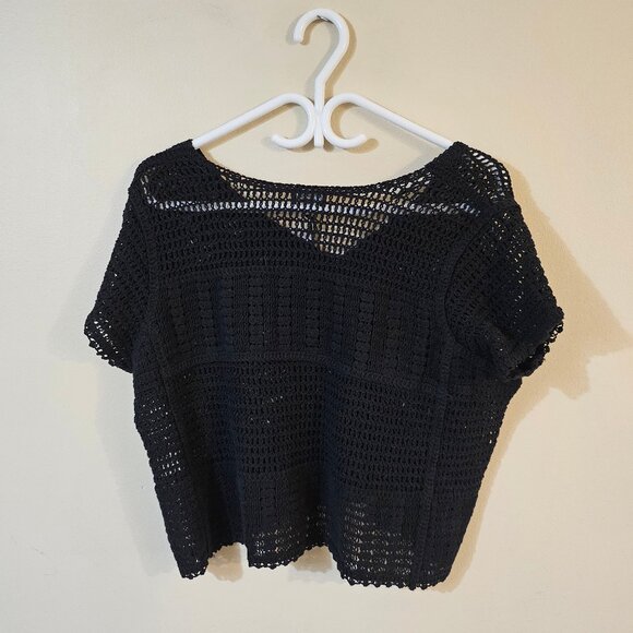 Ninety Clothing Crochet Crop Top - Size Size L - Picture 2 of 6